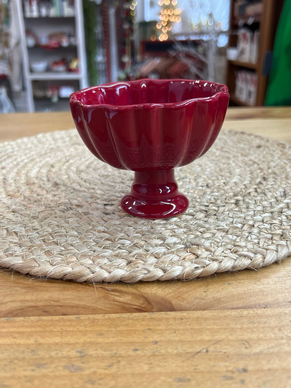 Stoneware Red Footed Bowl Stoneware Red Footed Bowl