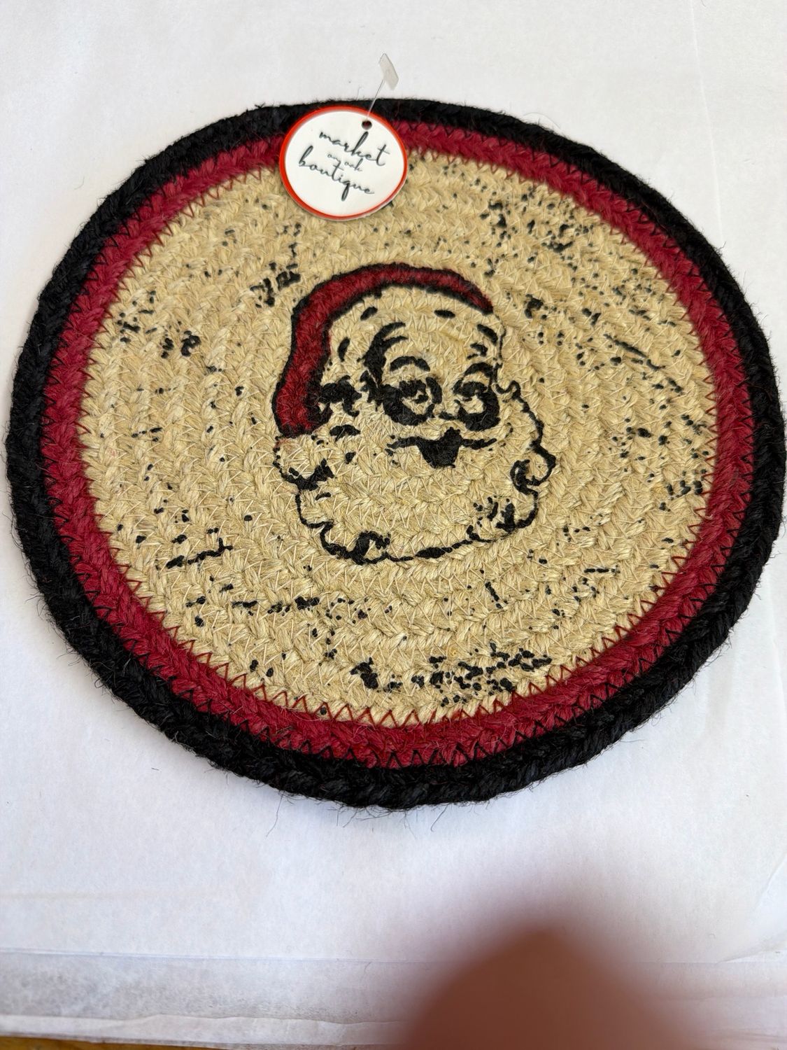 Woven Santa Trivet Woven Santa Trivet