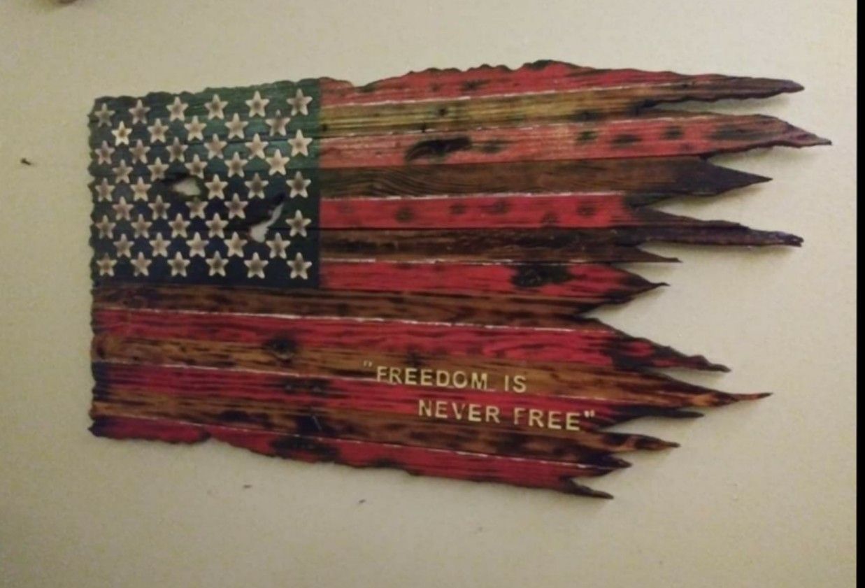 Freedom Is Never Free Distressed