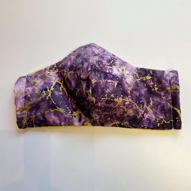 PURPLE GOLD MARBLE MASK