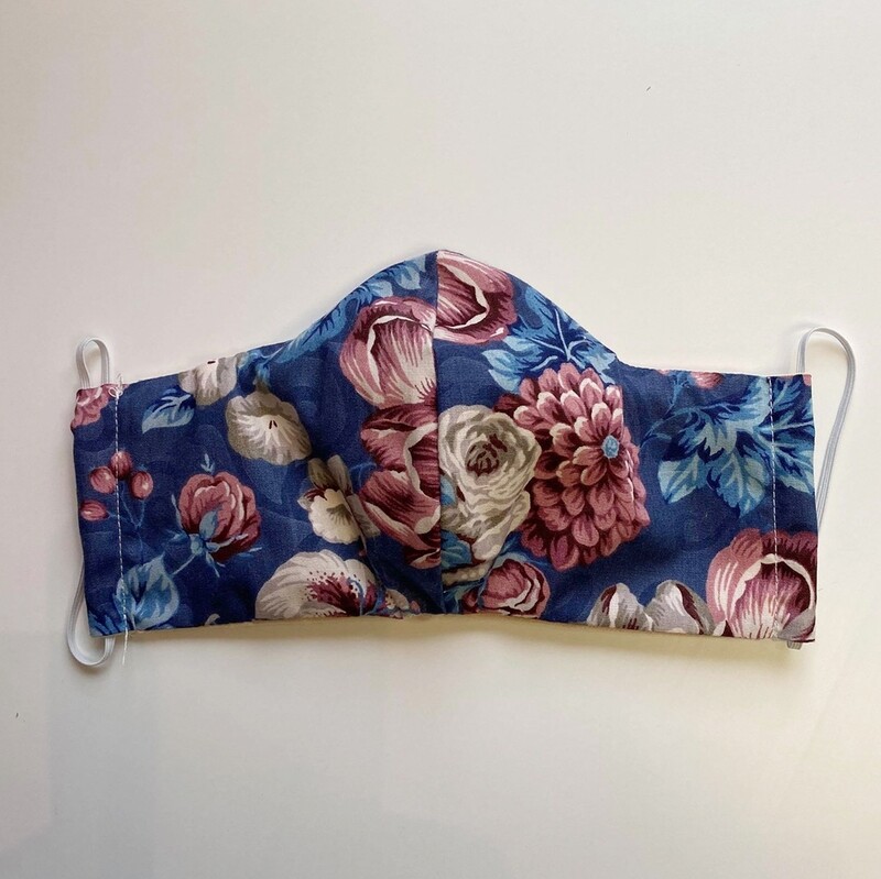 BLUE FLORAL (VINTAGE) MASK