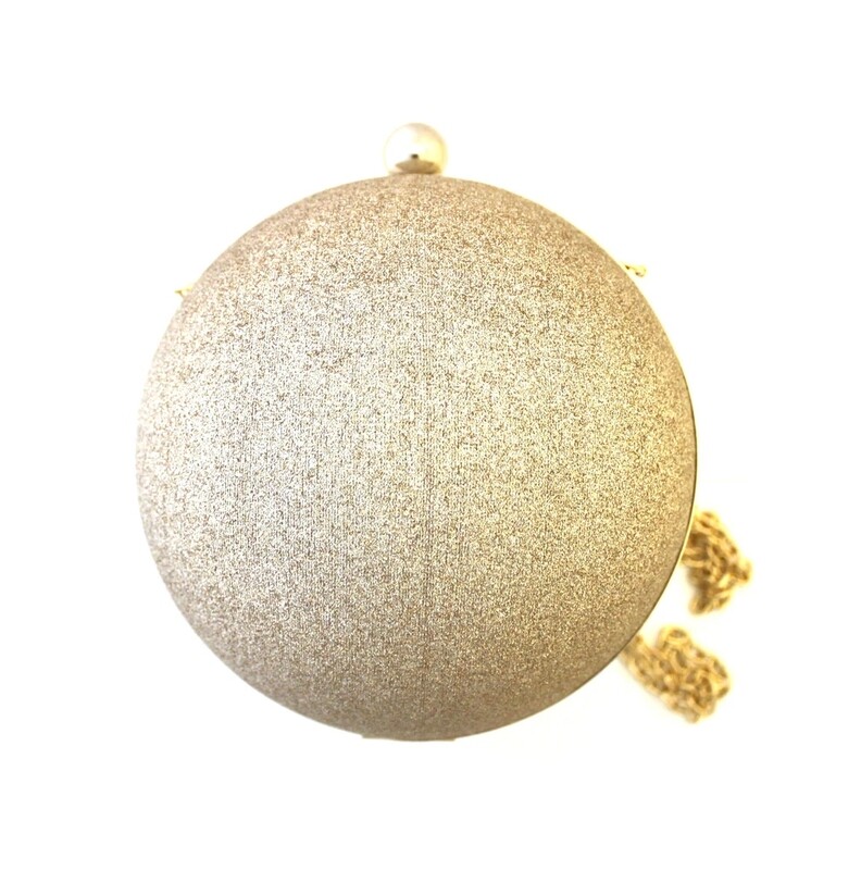 GOLD ROUND CLUTCH