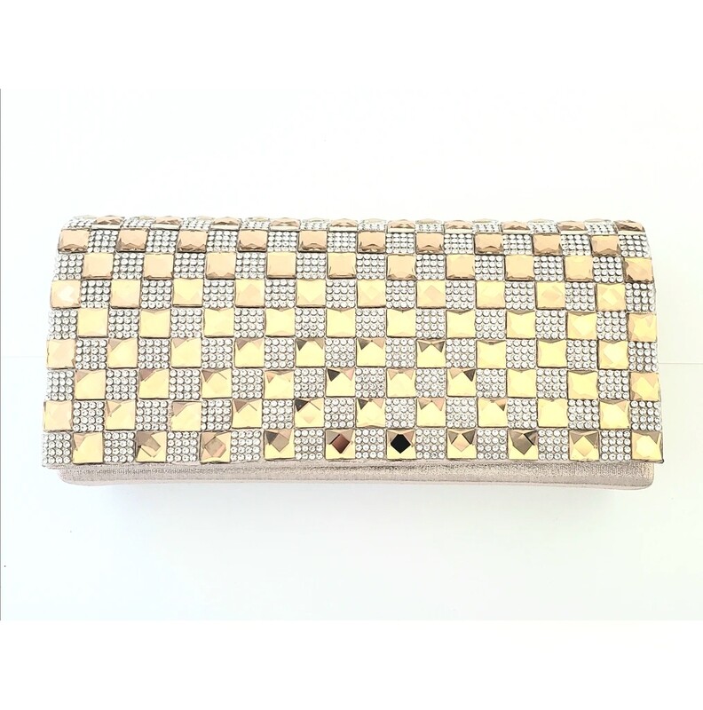 CRYSTAL GOLD CLUTCH 1072