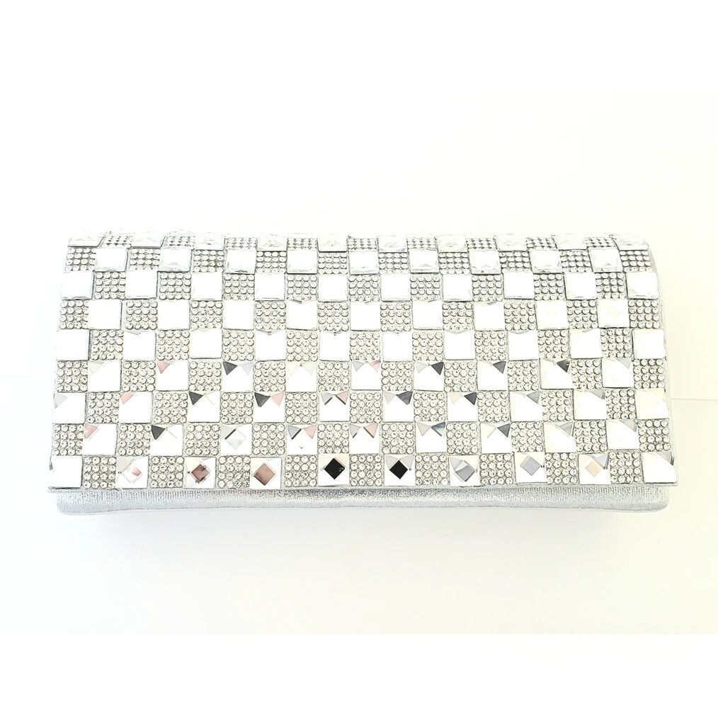 CRYSTAL SILVER CLUTCH 1072