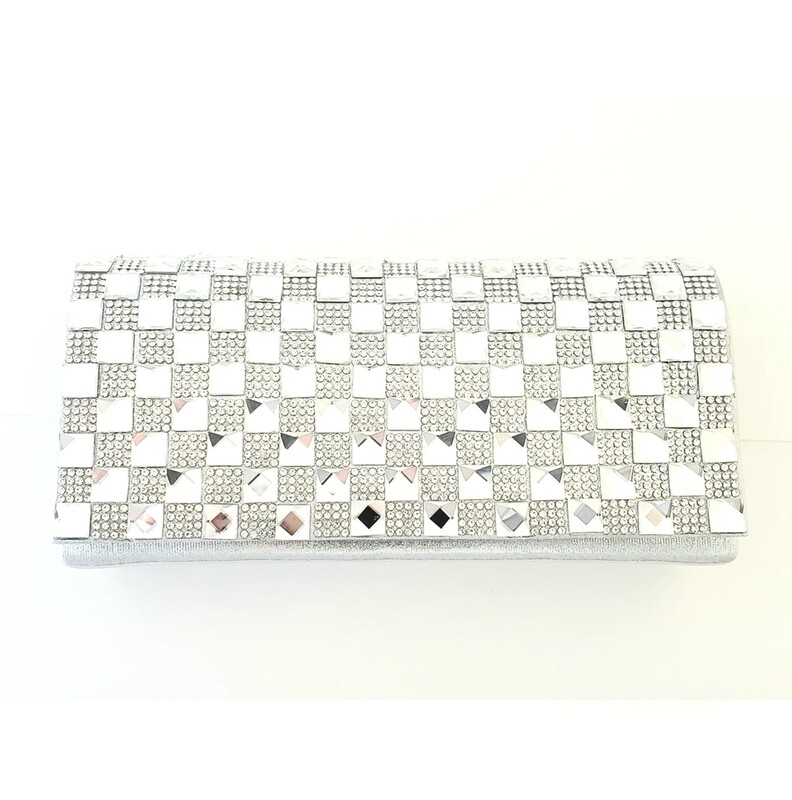 CRYSTAL SILVER CLUTCH 1072