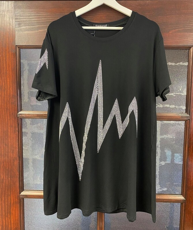 GLITTER BLACK T-SHIRT