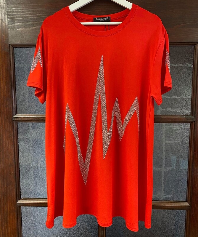 GLITTER RED T-SHIRT