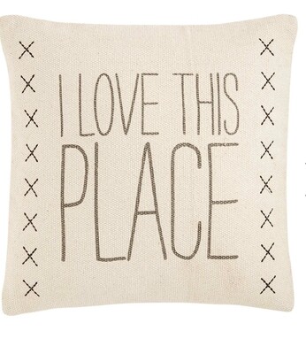MudPie Love This Place Pillow