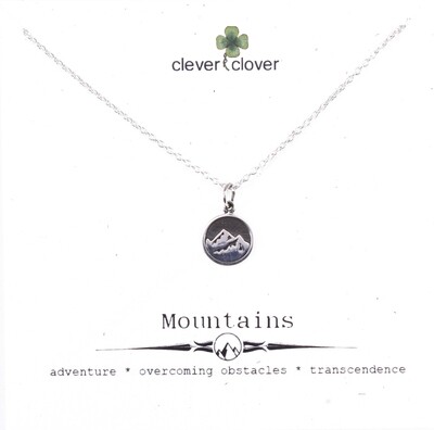 SSN1707 Sterling Silver Mountain / Earth Element Necklace