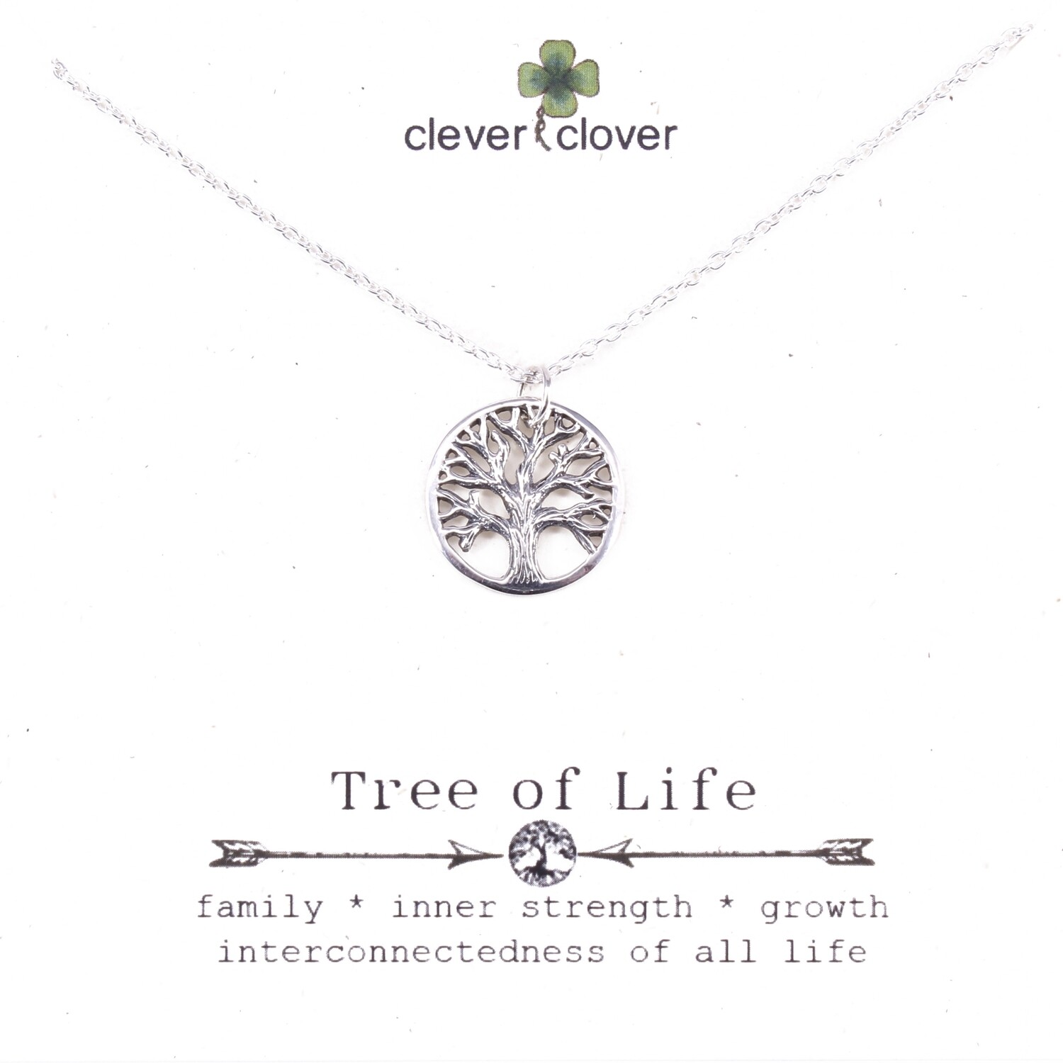 SSN867 Sterling Silver Small Textured Tree of Life Necklace