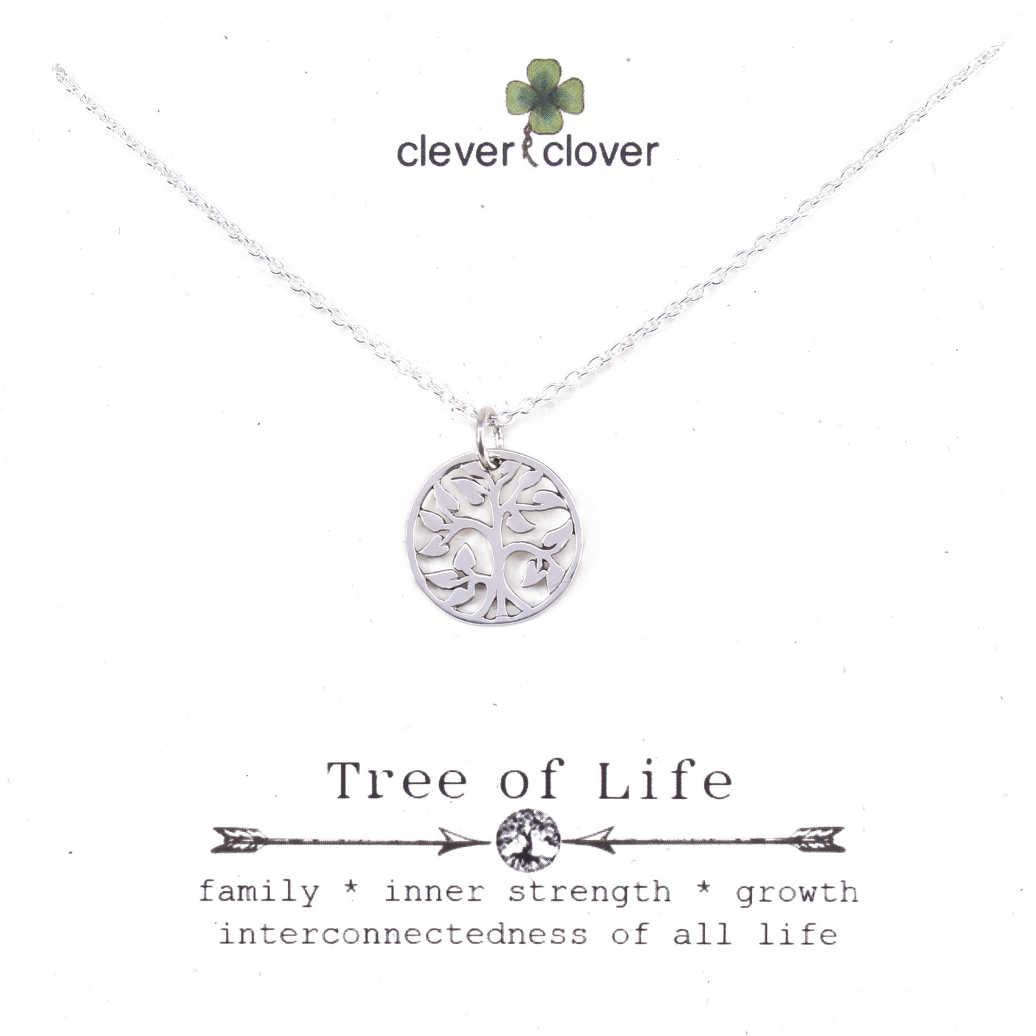 SSN972 Sterling Silver Small Open Tree of Life Necklace