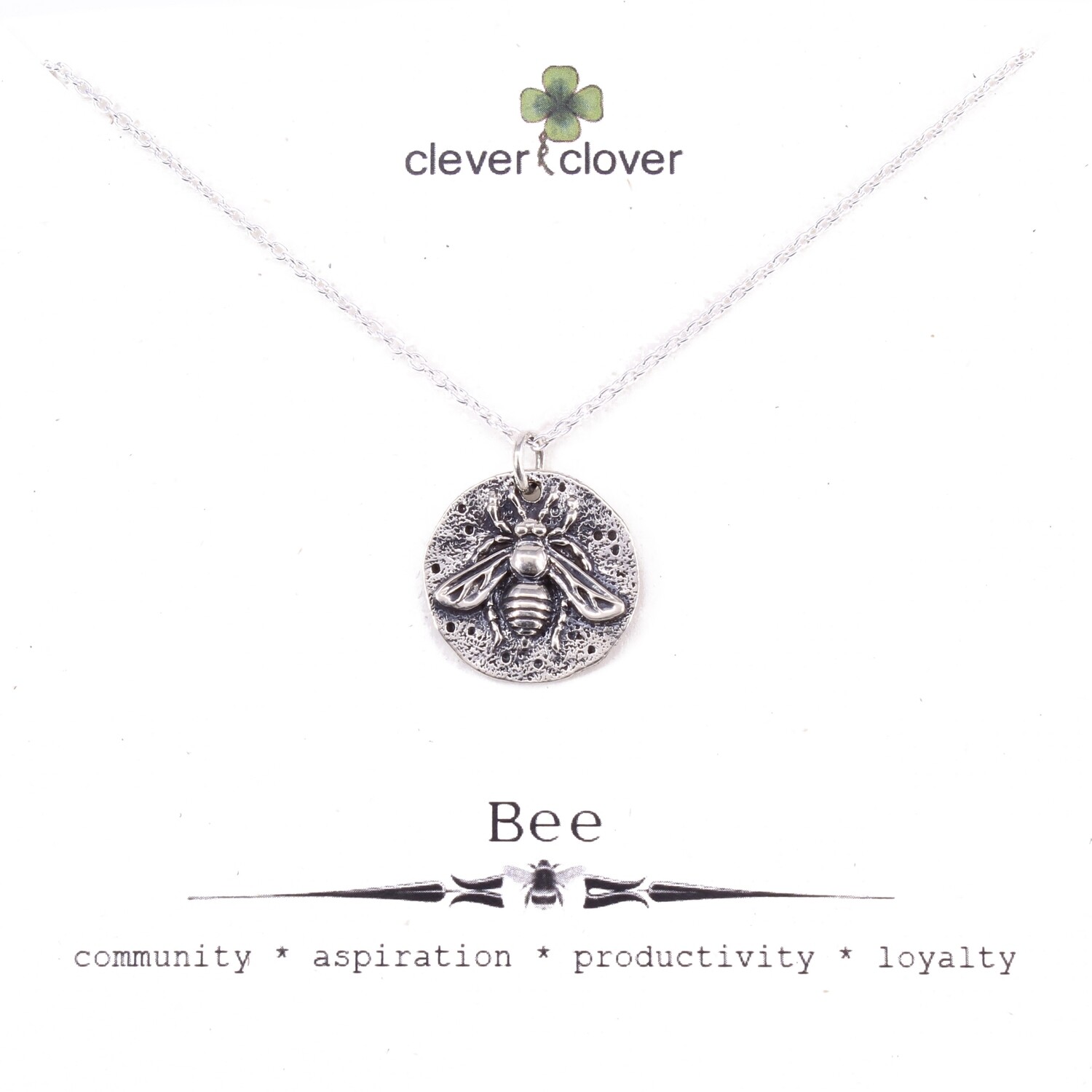 SSN1291 Sterling Silver Ancient Coin Bee Necklace