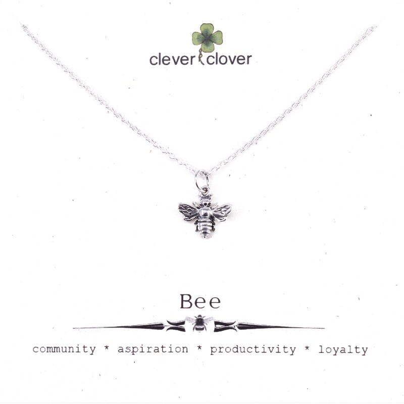 SSN699 Sterling Silver Small Honey Bee Necklace