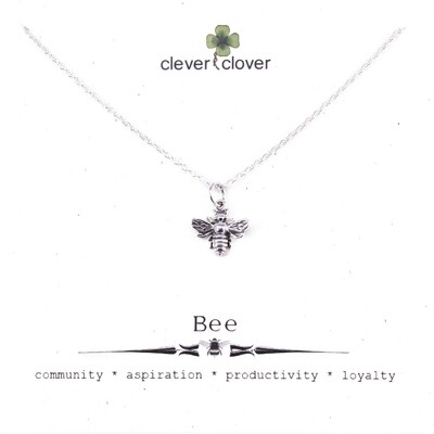 SSN699 Sterling Silver Small Honey Bee Necklace