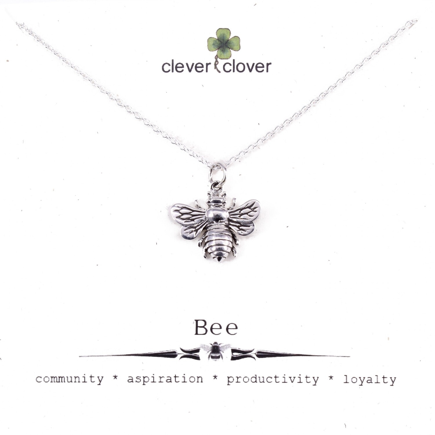SSN1162 Sterling Silver Large Honey Bee Necklace