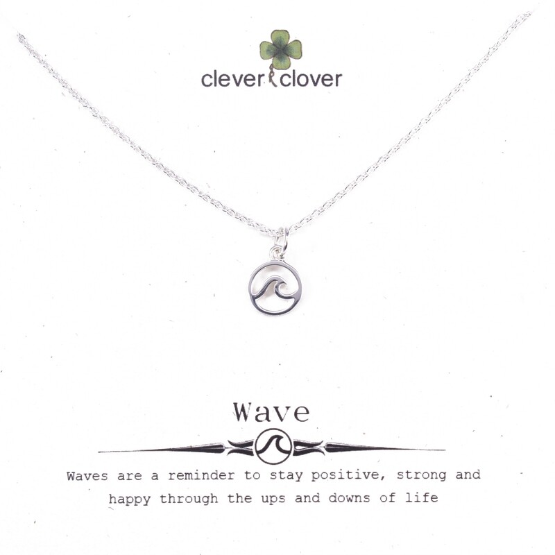 SSN6186 Sterling Silver Mini Round Open Wave Necklace