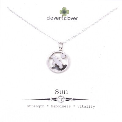 SSN1810 Sterling Silver Flying Bird Necklace