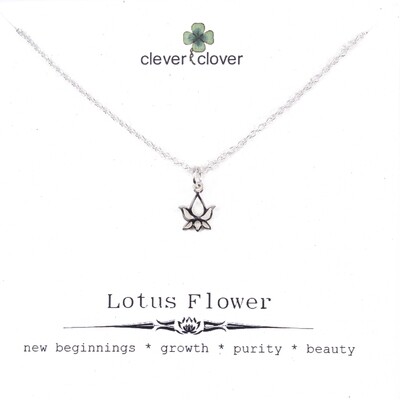 SSN877 Sterling Silver Tiny Lotus Bud Necklace