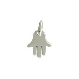 SSN951 Sterling Silver Tiny Hamsa Necklace