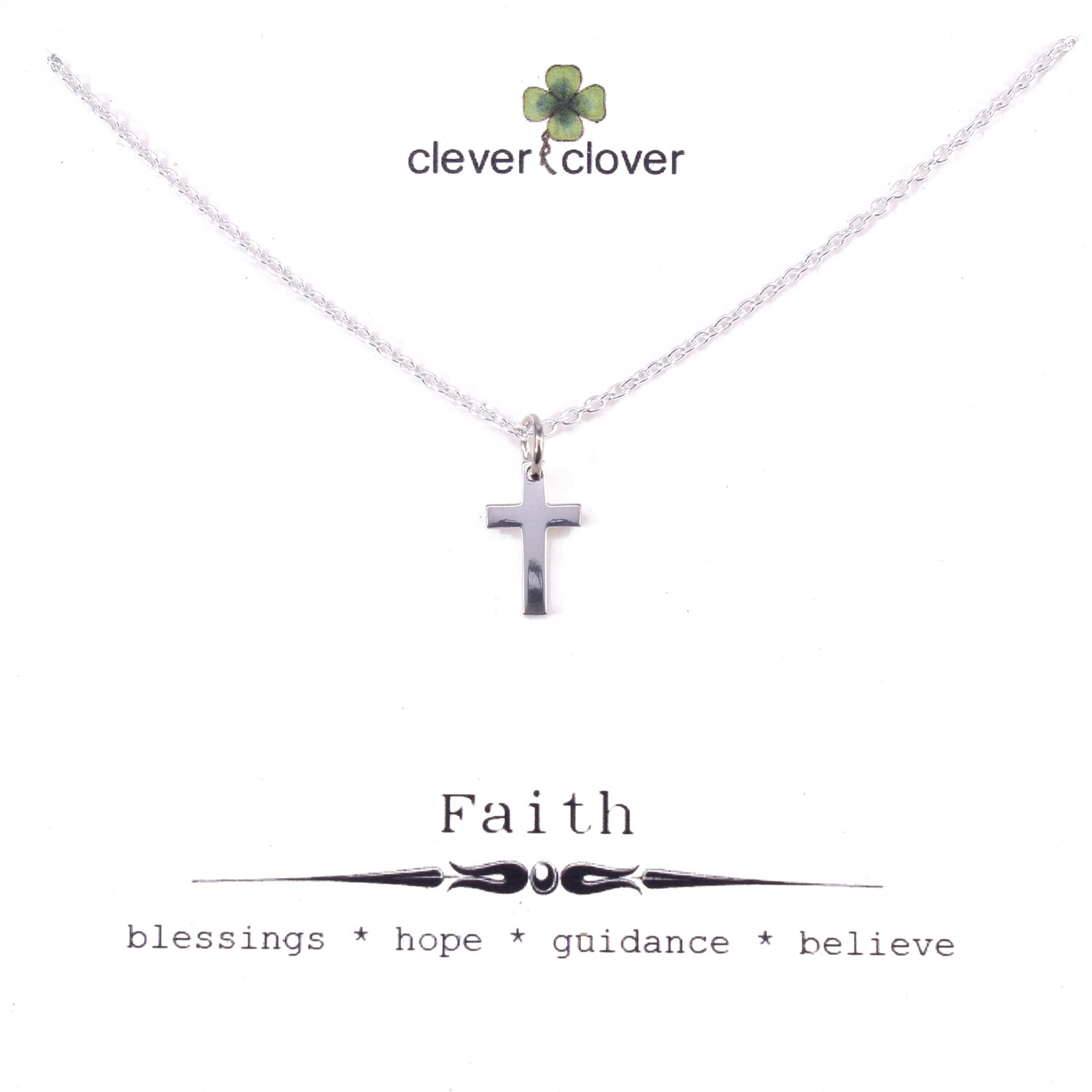 SSN1324 Sterling Silver Tiny Cross Necklace