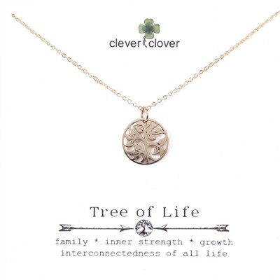 CCN972 Bronze Small Open Tree of Life Necklace