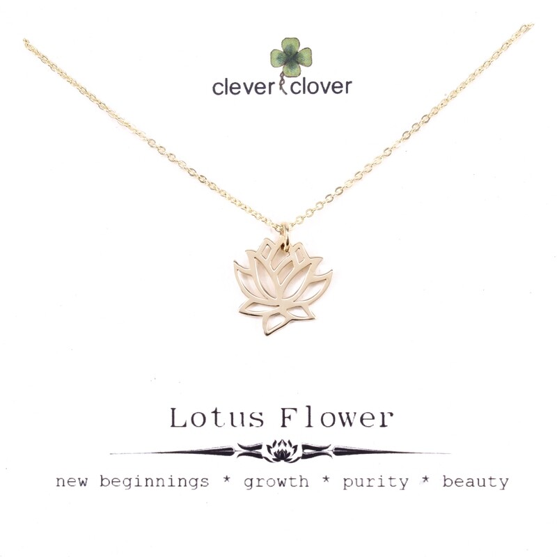 CCN558 Bronze Medium Open Lotus Necklace