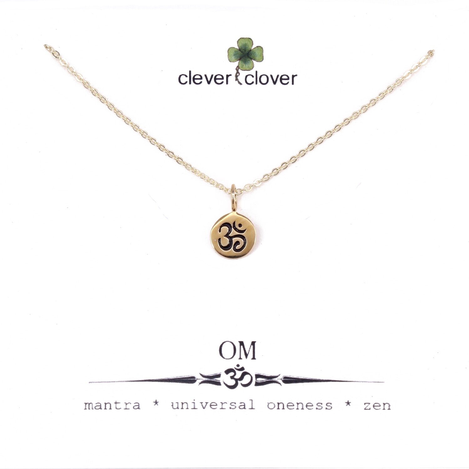 CCN646 Bronze Tiny Om Circle Necklace