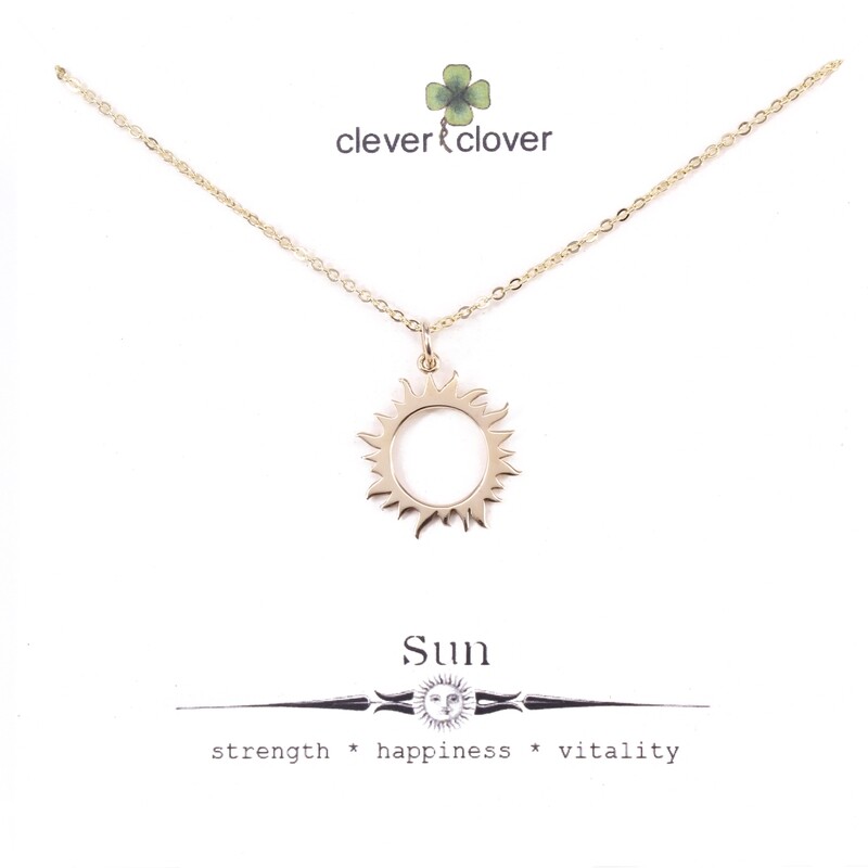 CCN4024 Bronze Medium Sun Eclipse Necklace