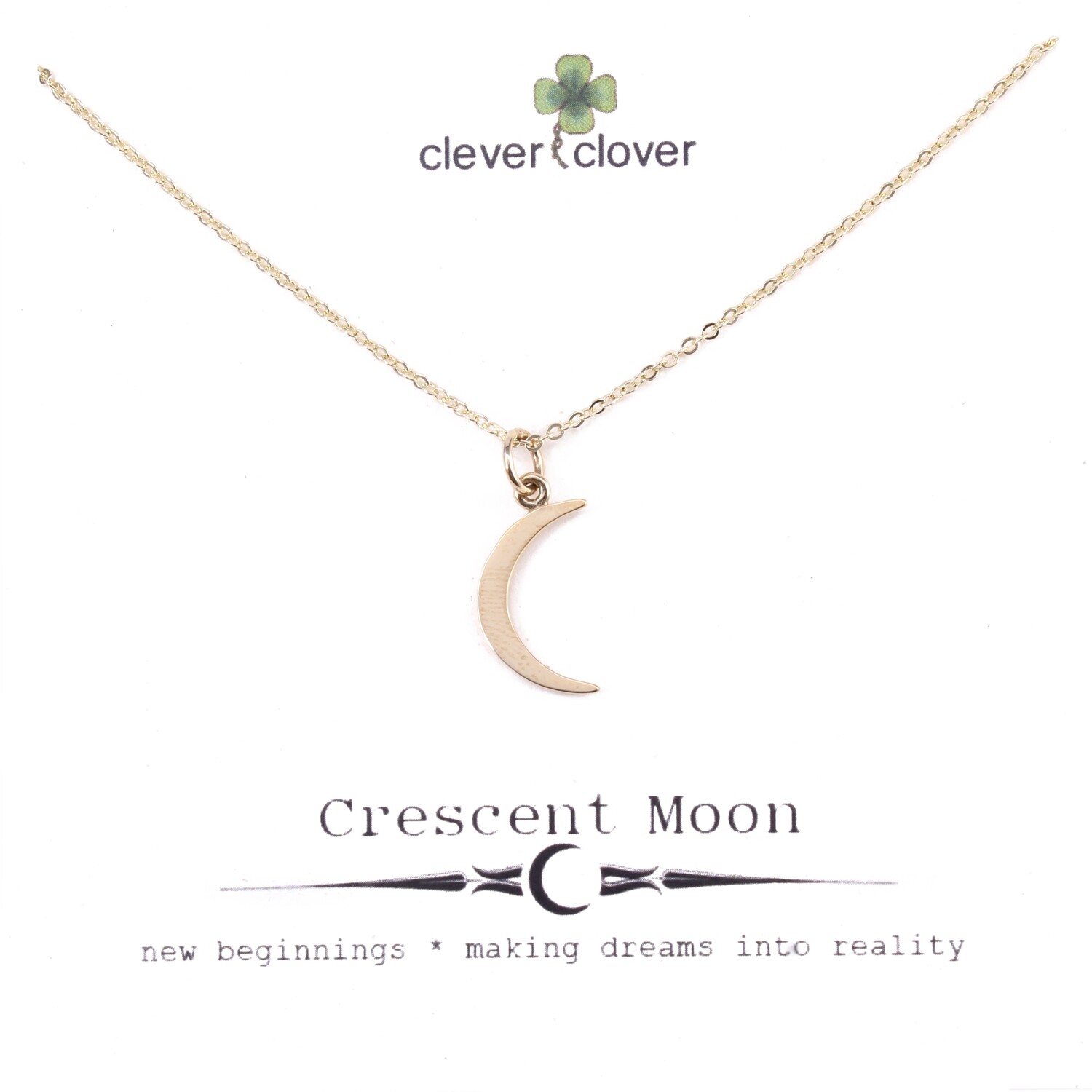 CCN1196 Bronze Medium Crescent Moon Necklace