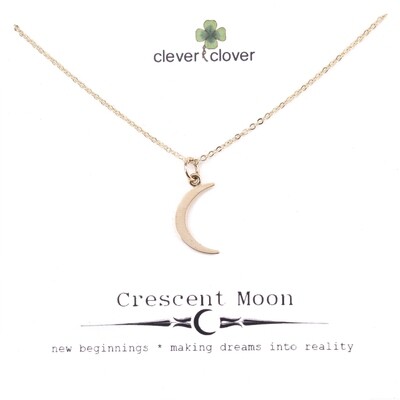 CCN1196 Bronze Medium Crescent Moon Necklace