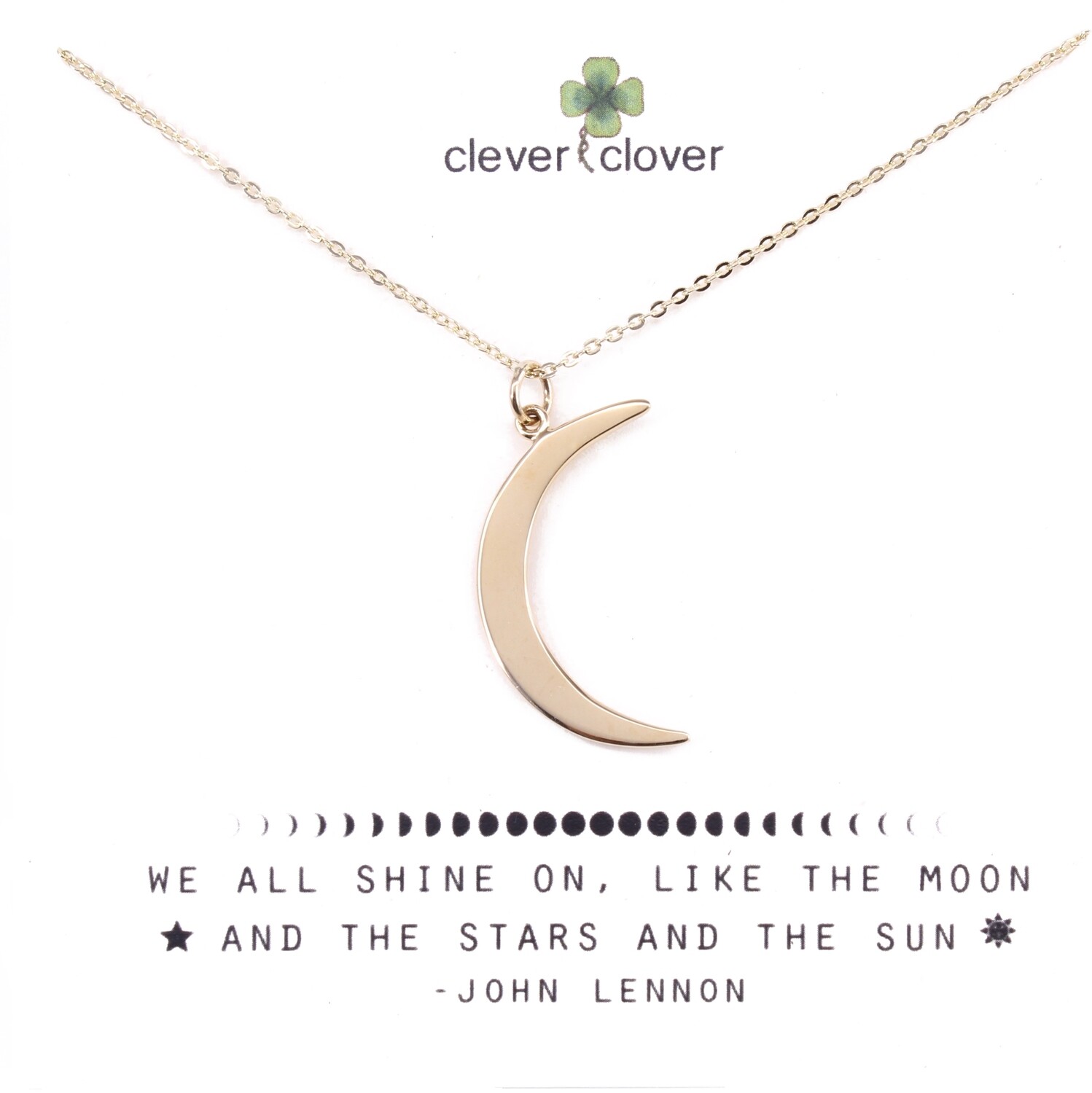 CCN1130 Bronze Large Crescent Moon Necklace