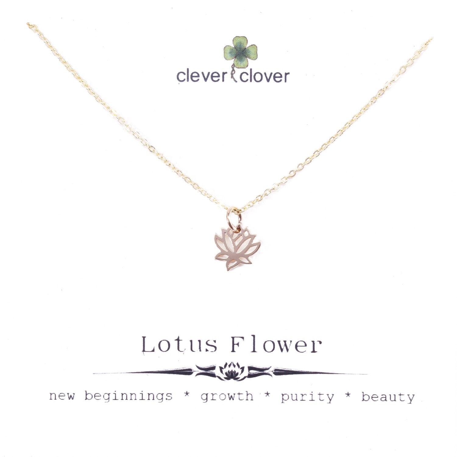 CCN868 Bronze Tiny Open Lotus Necklace
