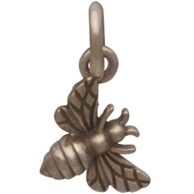 CCN6007 Bronze Tiny Honey Bee Necklace