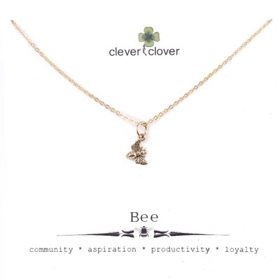 CCN6007 Bronze Tiny Honey Bee Necklace