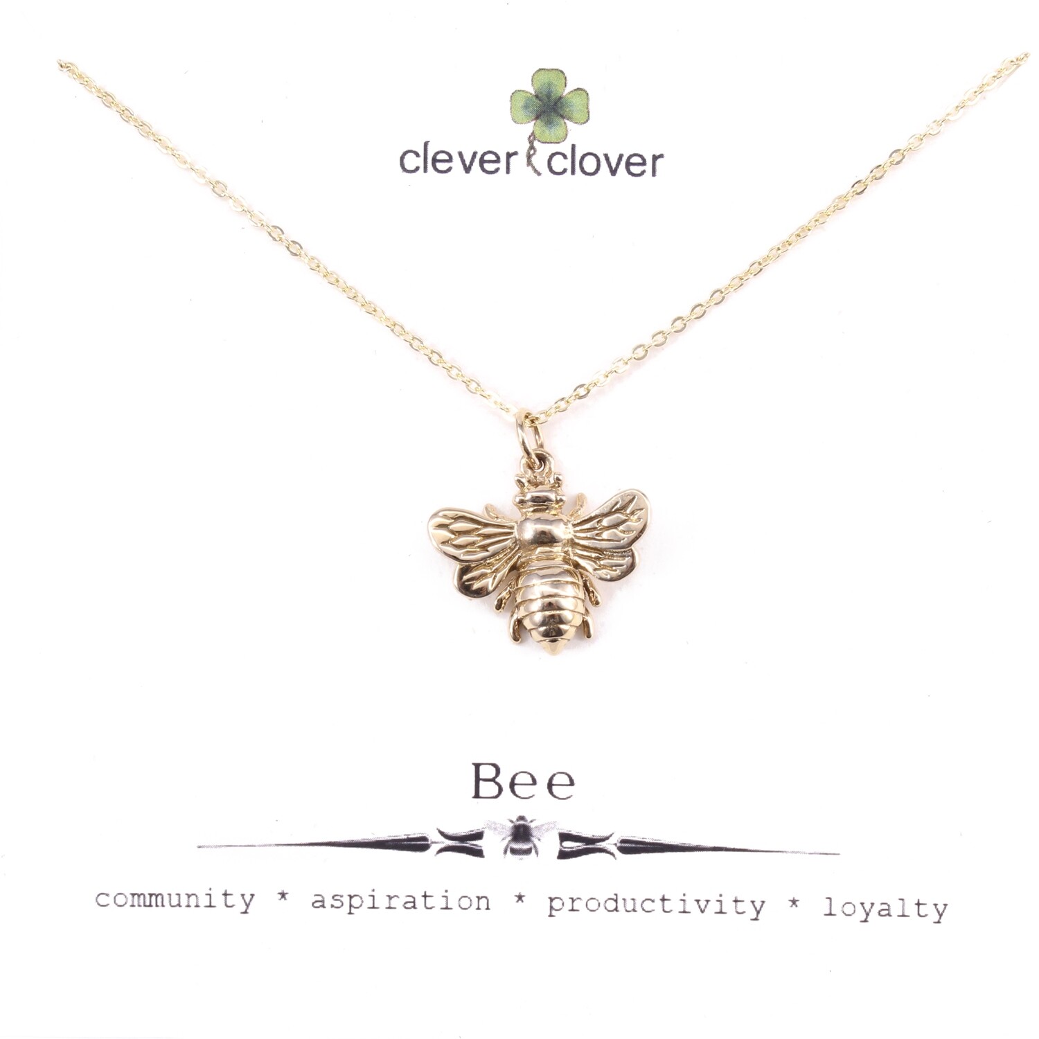 CCN1162 Bronze Large Honey Bee Necklace