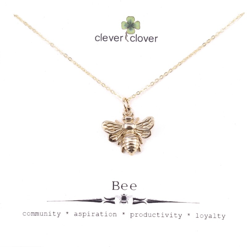 CCN1162 Bronze Large Honey Bee Necklace