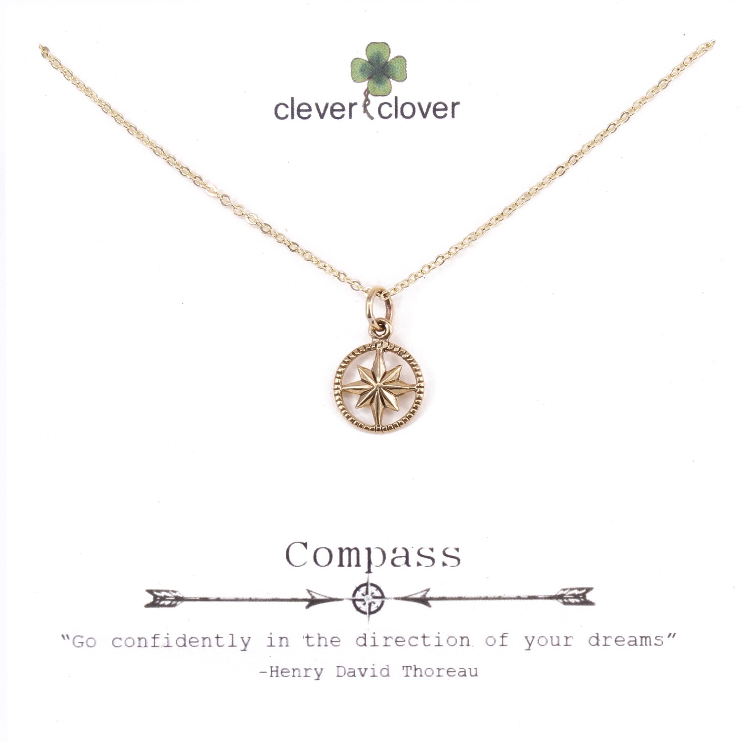 CCN1367 Bronze Open Compass Necklace