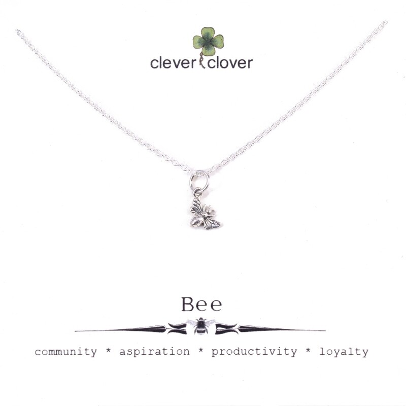 SSN6007 Sterling Silver Tiny Honey Bee Necklace