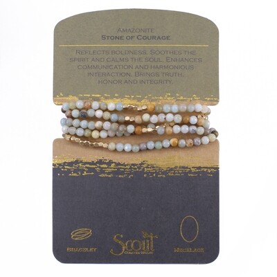 SW004 Stone Wrap Bracelet/Necklace - Amazonite