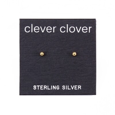 P112 Ball 2mm Posts - Gold Plated Sterling Silver