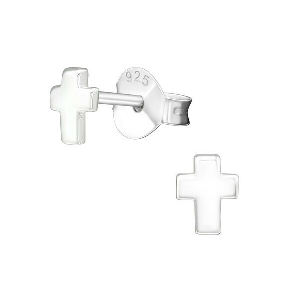 P29-21 Sterling Silver Tiny Cross Posts
