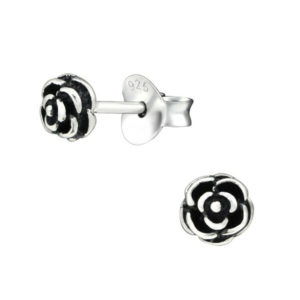 P29-19 Sterling Silver Rose Posts