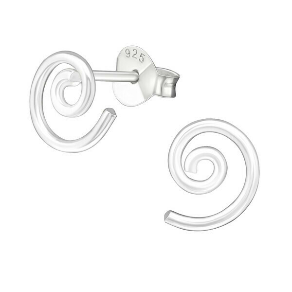 P37-4 Sterling Silver Swirl Posts
