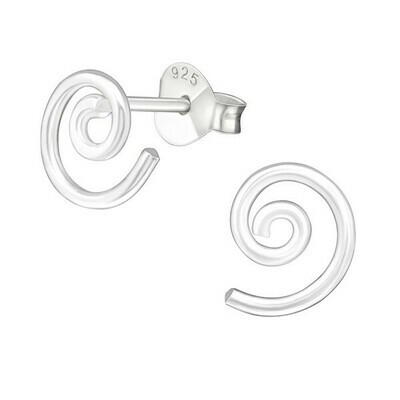 P37-4 Sterling Silver Swirl Posts