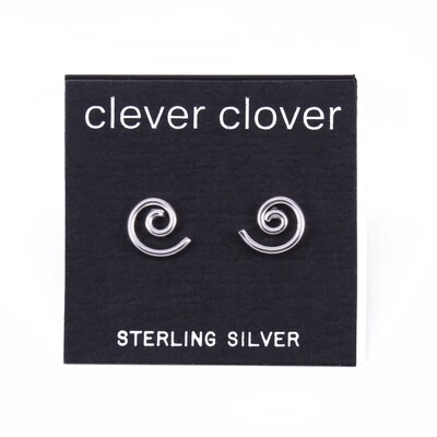 P37-4 Sterling Silver Swirl Posts