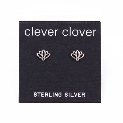 P37-34 Sterling Silver Little Lotus Posts
