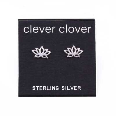 P37-32 Sterling Silver Open Lotus Posts