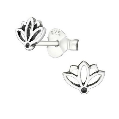 P37-34 Sterling Silver Little Lotus Posts
