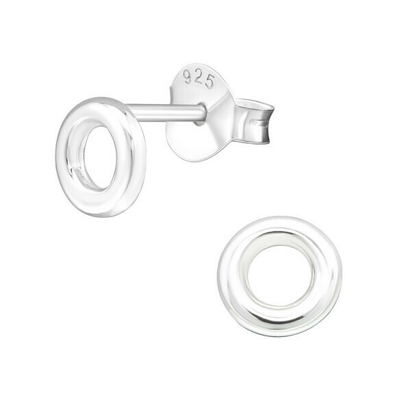 P27-5 Sterling Silver Open Circle Posts
