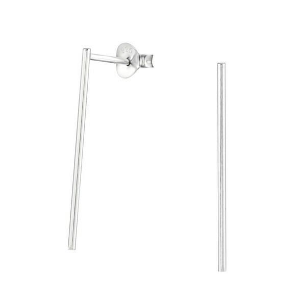 P27-17 Sterling Silver Matchstick Posts